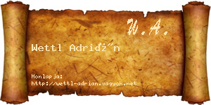 Wettl Adrián névjegykártya